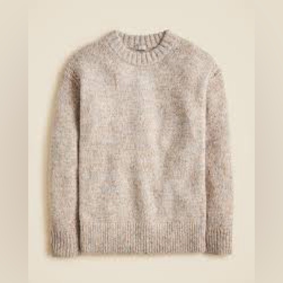 J. Crew Sweaters - NWT J.Crew Relaxed Crewneck Pullover Sweater Wool Blend Small Gray Orange Cozy